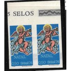 0868SD-Natal de 1974 em par sem denteação.