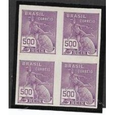 187-500Rs tipo mercurio , prova em quadra  papel lisop sem filigrana na cor violeta