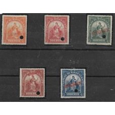 Custas Judiciarias- 25/29-Serie completa em prova com sobrecarga Specimen