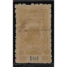 Imposto Consular-029-10$ denteado 5,5, emissão de 1899.Raro