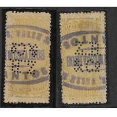 Imposto do Selo-145-1000Rs amarelo, usado, perfim "Z  B & Co"" , Zerrener & Bullow.Muito raro