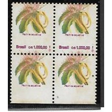 686- Flora Brasileira, Algodão da Praia, em quadra com denteação fortemente deslocada