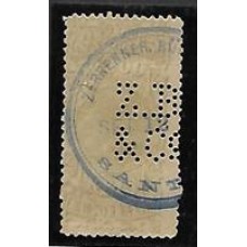 Imposto do Selo-164-3000Rs Cruzeiro do Sul, verde claro com perfim "Z B & Co" , Zerrener & Bullow.Raro