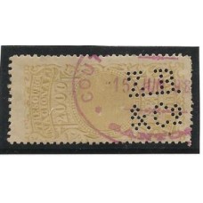 Imposto do Selo-163-2000Rs amarelo tipo Cruzeiro do Sul, perfim "Z B & Co", Zerrenner Bullow.