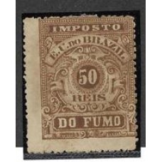 Imposto do Fumo-015b-50Rs castanho escuro, emissão de 1892/99