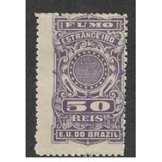 Imposto do Fumo-026-50Rs violeta, denteado , emissão Cruzeiro do Sul de 1895