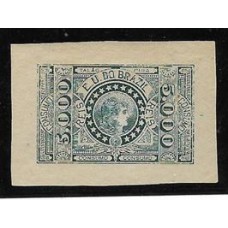 Imposto de Tecidos-023- 5.000Rs , prova em azul papel cartão, da emissão de 1906