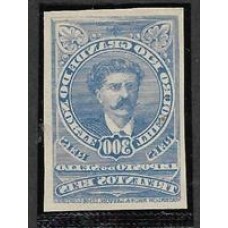 Rio Grande do Norte-Imposto do Selo-10-300Rs , emissão de 1912, prova sem denteação em azul com impressão espelhada