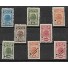 Pará-Imposto do Selo-074/78- 8 provas da Waterlow & Sons com furo de segurança