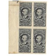 Imposto do Selo-031-300Rs em prova de cor sem denteação, efigie de Julio de Castilhos