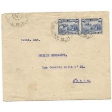1922-Envelope circulado  em S.Paulo porteado em 200Rs de acordo com o porte nacional com par de  100Rs Centenario da Independencia