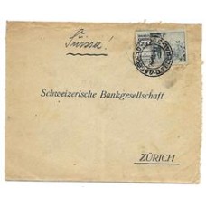 1941-Envelope circulado  do Rio de Janeiro para Zurich porteado em 1200Rs de acordo com o porte internacional com selo do mesmo valor  do IV Centenario de Portugal