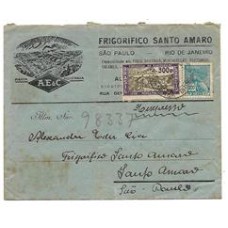 1935-Envelope  expresso com selo de 300Rs Fundação de Pernambuco e selo regular de 1000Rs, de acordo com o porte nacional expresso