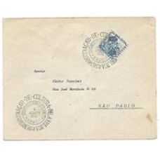 1942-Envelope urbano porteado em 200Rs com selo da Exposição Agropecuaria.Raro