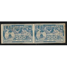 0006-200Rs Congresso Panamericano, par em prova sem denteação, papel cartão