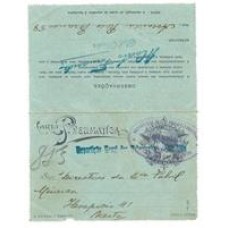 CP-10-Carta Bilhete Pneumatica , sobrecarga tipo I,  72 X 5 mm em azul turquesa, usada.