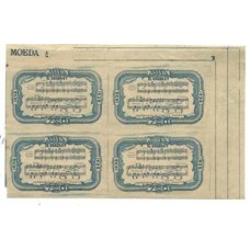 0108-700Rs azul, Centenário de Carlos Gomes,  prova em quadra papel medio liso sem filigrana