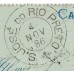 1886-Carta Bilhete de 100Rs circulada de Três-Ilhas para o Rio de Janeiro , carimbos de saida e transito "Três-Ilhas" e "S.José do Rio Preto"
