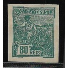 179-80Rs tipo Agricultura, prova em papel fino sem filigrana