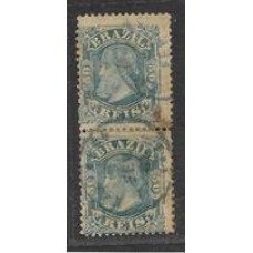 53-50Rs D.Pedro "Cabeça Grande", par vertical usado.