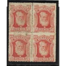 37-10Rs D.Pedro "Barba Branca" quadra nova sem goma