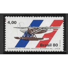1146-Cinquentenario da Travessia Aeropostal do Atlantico Sul, com  avião deslocado para a esquerda