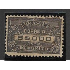 D-31-5$000, sepia , filigrana "D" , Casa da Moeda, vertical, com chapa quebrada na margem superior.