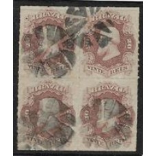 31-20Rs D.Pedro "Percê", quadra usada.