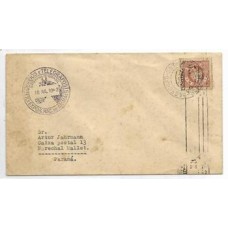 1942-Envelope circulado de S.Paulo para o Paraná,  1 porte nacional de 400Rs com selo  do Congresso Brasileiro de Educação.