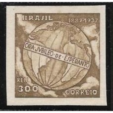 0118-Jubileu do Esperanto, prova em papel cartão na cor castanha