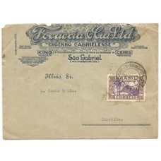 1935-Envelope circulado de S.Gabriel para Curitiba com selo de 300Rs Dia da Criança.