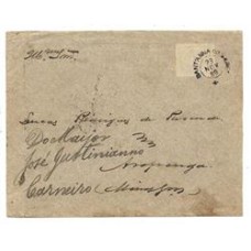 1889-Carta circulada de Santana do Sapé para Arapongas com selo de 100Rs Cifra escura, carimbo de saída "Sant"Anna do Sapé" e de chegada "Araponga" batido no verso