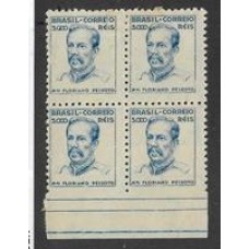 382-5.000Rs Tipo Floriano Peixoto, em quadra , filigrana "Q" vertical , sem denteação inferior