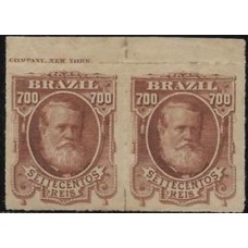 45L-700Rs D.Pedro barba Branca, em par novo com legenda no selo da esquerda