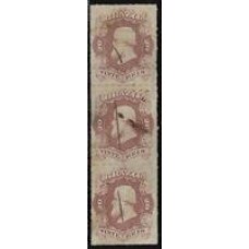 31-20Rs D.Pedro , Percê , tira vertical usada.