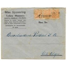 Envelope circulado de Santo Angelo para Porto Alegre  com carimbo "Avulsa  e " Livre" sobre os selos.