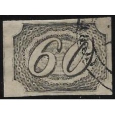 06A-60Rs Inclinado, Tipo I, em papel fino poroso de 50 a 55 micra sem pigmentos azuis, usado, perfeito.