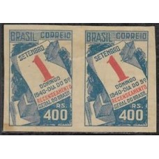 0158SD- 400Rs,5º Recenseamento Geral, em par sem denteação