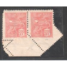 199V-200Rs "Vovó" filigrana "Casa da Moeda" vertical, em par com denteação atipica.