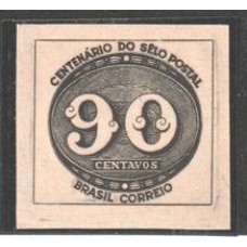 0182A-90 centavos, Centenario do Olho de Boi, sem filigrana do espaço da folha com filigrana "Globo" e "Victoria".