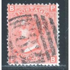 BPO-17-4 Pence, Rainha Victoria , chapa 12, com carimbo "C83" do Rio de Janeiro.