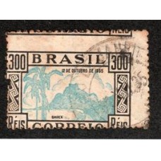 0096-300Rs Dia das Crianças, preto e azul claro, usado, com denteação deslocada. 