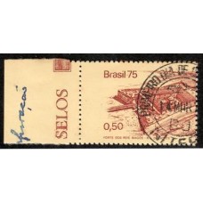 0877-Forte dos Reis Magos, com denteação deslocada, usado.