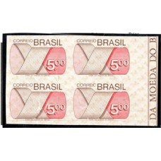 555SD-Cr$5,00, Tipo Cifra, quadra sem denteação.