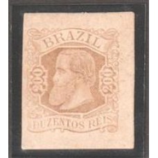 57-200Rs D.Pedro Cabeça Grande, prova em papel cartão, na cor castanha