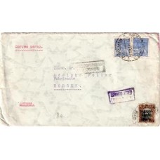 1929-Envelope circulado do Rio de janeiro para a Suiça pela Compagnie General Aeropostale com selo aéreo de 10.000/500$000 Hermes da Fonseca, muito raro sobre carta,