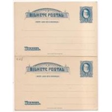 BP-018 bilhete postal duplo de 40Rs tipo 1+2 novo