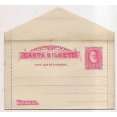 CB-019-carta bilhete de 80Rs litografada dent 9,5X12 nova