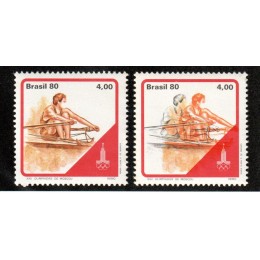 1155-Olimpiada de Moscou, Remo, com cores muito deslocadas.