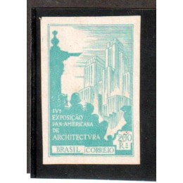 0025- 200Rs Congresso de Arquitetura, prova em verde. Rara
